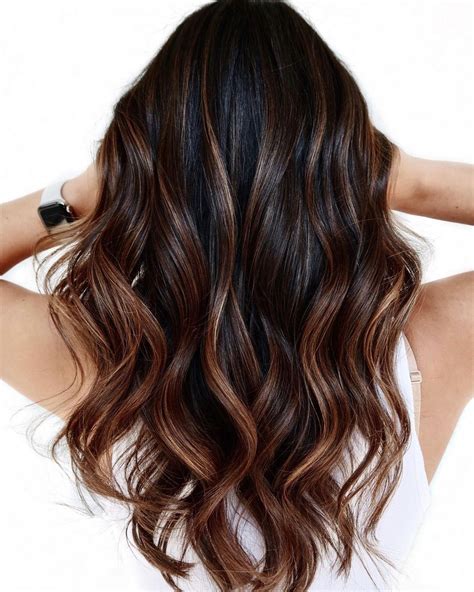 brown hair dye highlights|More.